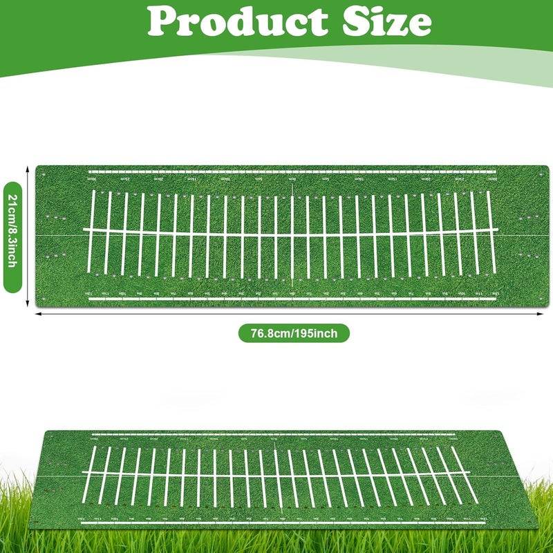 Silipull Golf Putting Mats Practice Indoor 30 x 8.27 Inch Golf Putting Practice Training Aid Alignment Track Green Mat Exercise Putter Training Supplies - Image 2